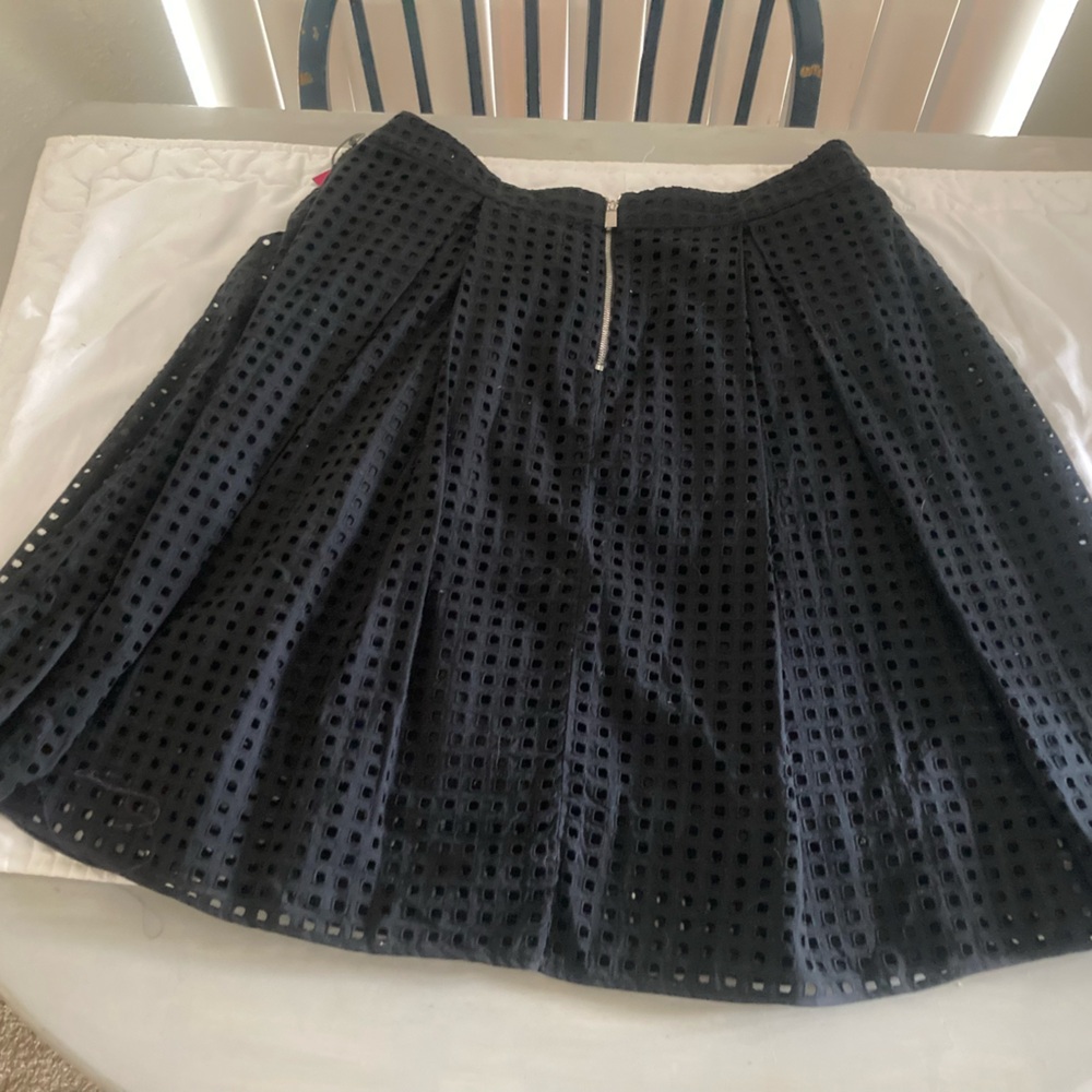 NWT Vincent Camuto Elegant Black Eyelet Skirt